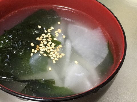 【簡単】大根とわかめの中華風スープ